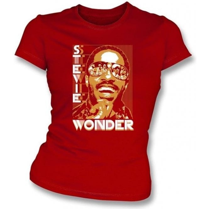 Stevie Wonder Photo Collage Women's Slim Fit T-Shirt