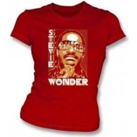 Stevie Wonder Photo Collage Women's Slim Fit T-Shirt