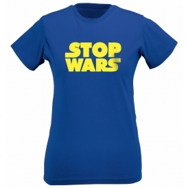 Stop Wars (As Worn By Natalie Portman) Womens Organic Slim Fit T-Shirt