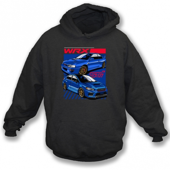 Subaru Impreza WRX STi (Blue Cars) Kids Hooded Sweatshirt