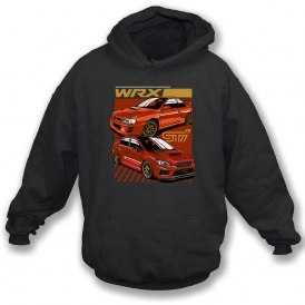 Subaru Impreza WRX STi (Orange & Red Cars) Kids Hooded Sweatshirt