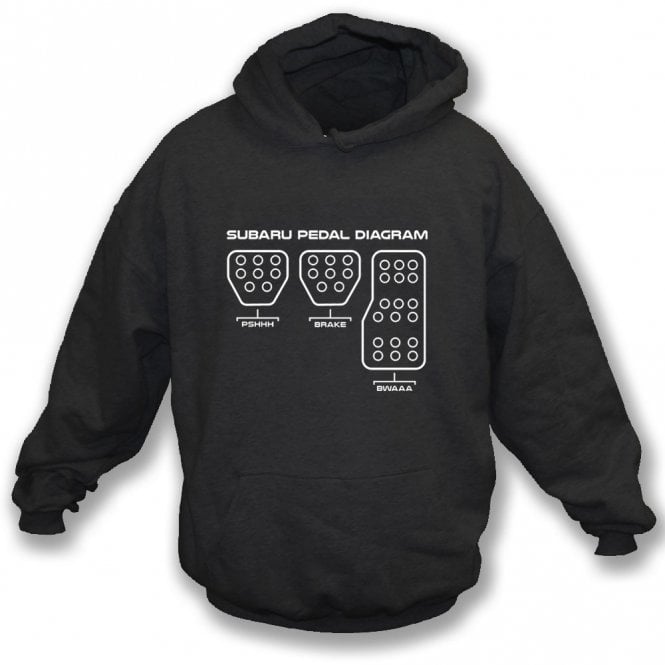 Subaru Pedal Diagram Hooded Sweatshirt