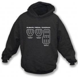 Subaru Pedal Diagram Kids Hooded Sweatshirt