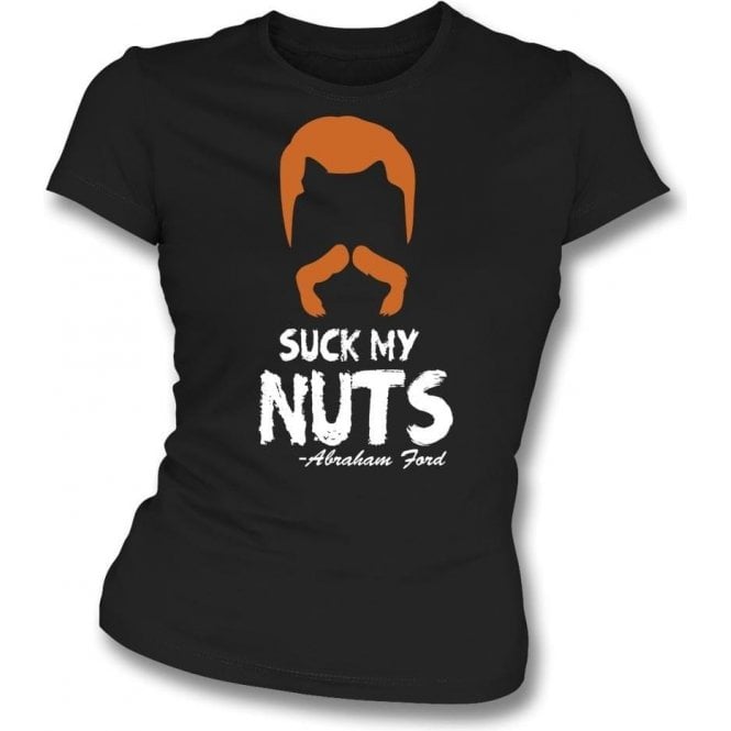 Suck My Nuts (Inspired By The Walking Dead) Womens Slim Fit T-Shirt