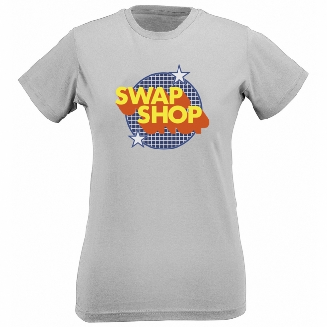 Swap Shop Logo Organic Womens Slim Fit T-Shirt