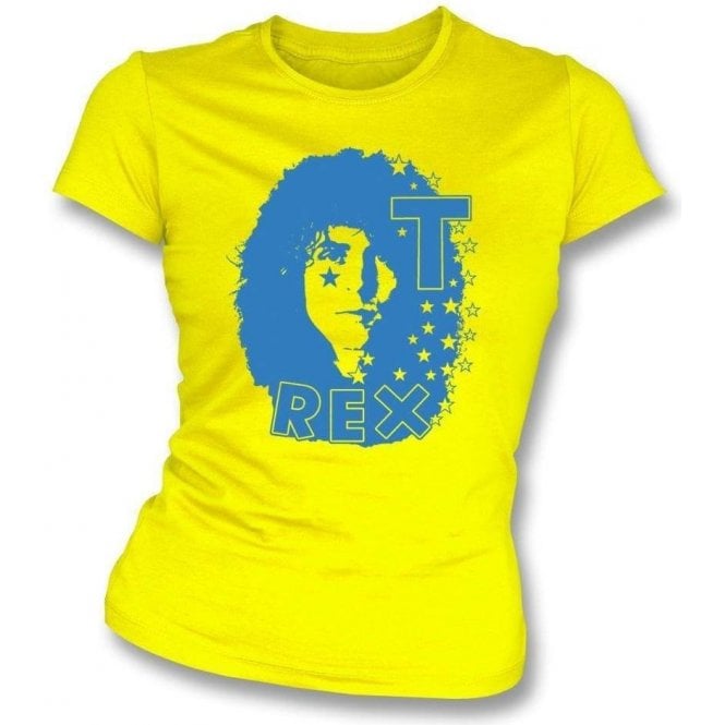 T. Rex Original '70s Logo (As Worn By Captain Sensible, The Damned) Organic Womens Slim Fit T-Shirt
