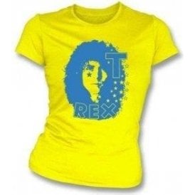 T. Rex Original '70s Logo (As Worn By Captain Sensible, The Damned) Organic Womens Slim Fit T-Shirt
