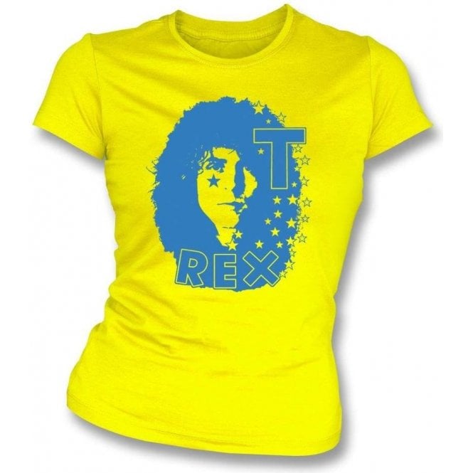T. Rex Original '70s Logo (As Worn By Captain Sensible, The Damned) Womens Slim Fit T-Shirt