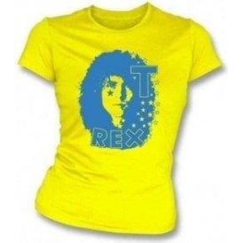 T. Rex Original '70s Logo (As Worn By Captain Sensible, The Damned) Womens Slim Fit T-Shirt