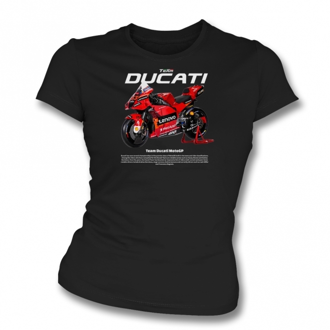Team Ducati (MotoGP Influenced) Organic Womens Slim Fit T-Shirt