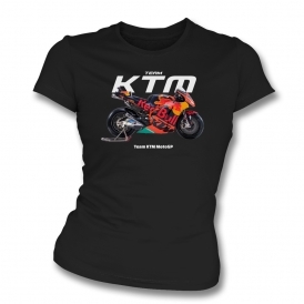 Team KTM (MotoGP Influenced) Organic Womens Slim Fit T-Shirt