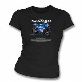 Team Suzuki (MotoGP Influenced) Organic Womens Slim Fit T-Shirt