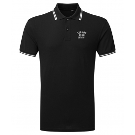 Techno 1988 Detroit Embroidered Left Breast Logo Polo Shirt