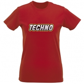Techno Logo Womens Slim Fit T-Shirt