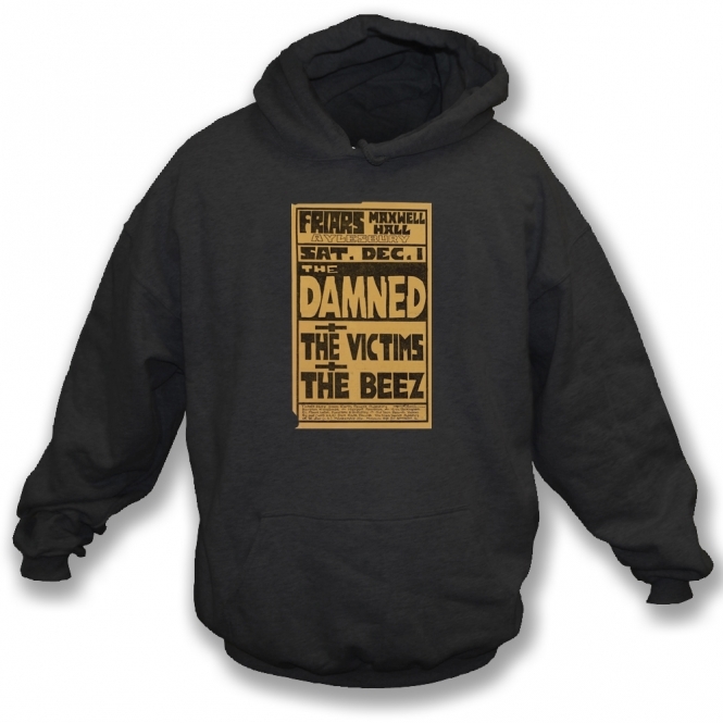 The Damned 1979 Gig Poster Hooded Sweatshirt