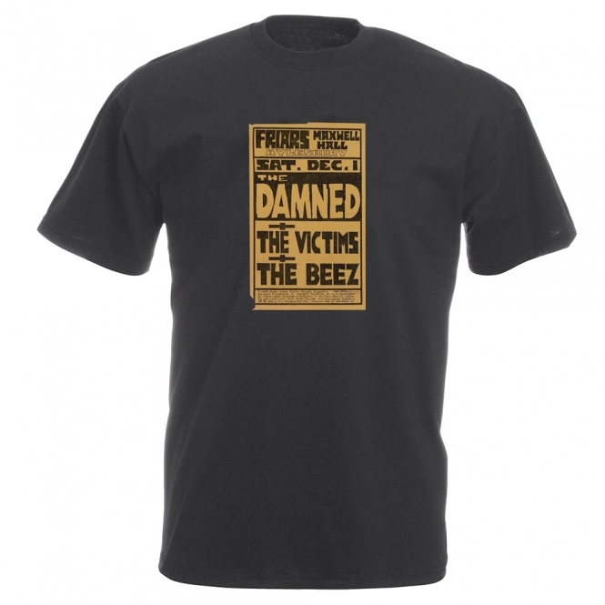The Damned 1979 Gig Poster Vintage Wash T-Shirt