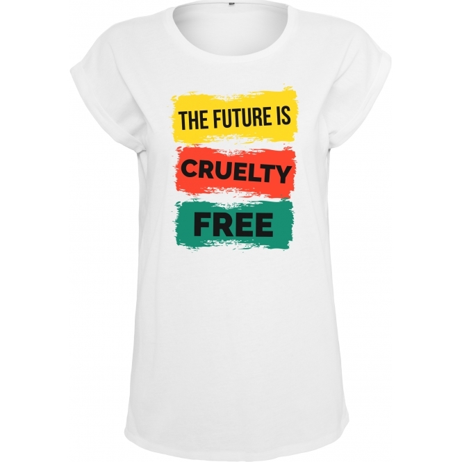 The Future Is Cruelty Free Womens Extended Shoulder T-Shirt