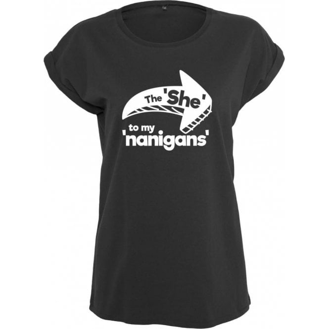 The She To My Nangians Womens Extended Shoulder T-Shirt