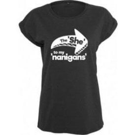 The She To My Nangians Womens Extended Shoulder T-Shirt