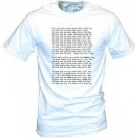 The Shining 'All Work And No Play' Movie Slogan T-shirt