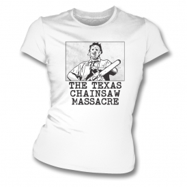 The Texas Chainsaw Massacre (As Worn By Johnny Ramone, Ramones) Womens Slim Fit T-Shirt