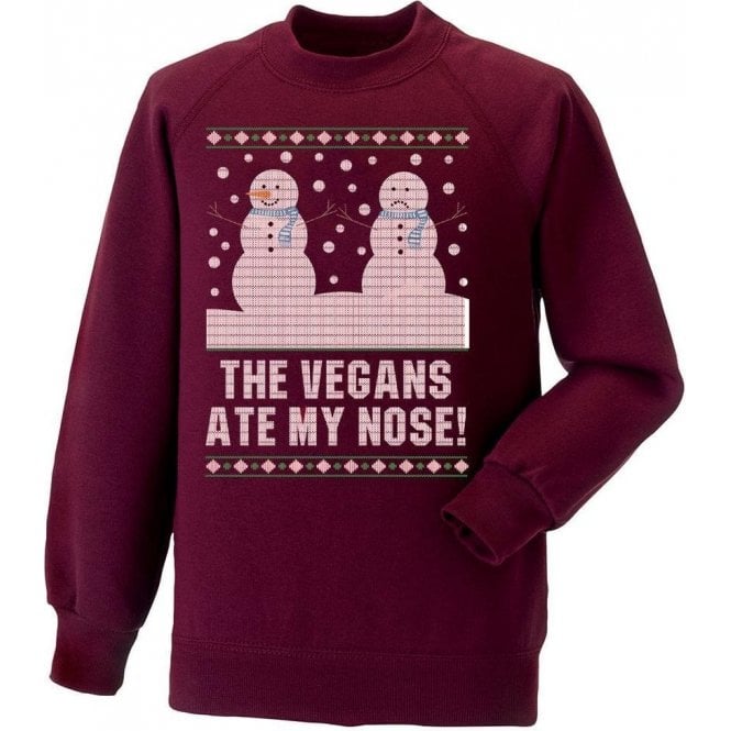 The Vegans Ate My Nose! Kids Christmas Jumper