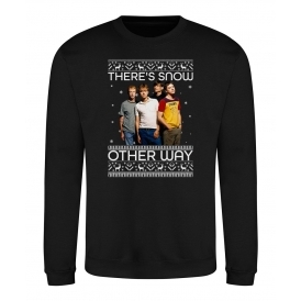 There's Snow Other Way (Blur Influenced) Ugly Christmas Sweatshirt