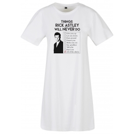 Things Rick Astley Will Never Do Womens T-Shirt Dress
