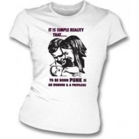 To Be Born Punk Women's Slimfit T-shirt