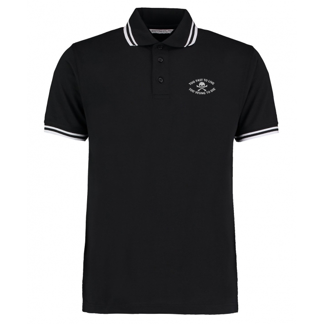 Too Fast To Live (Seditionaries Punk) Embroidered Left Breast Logo Polo Shirt