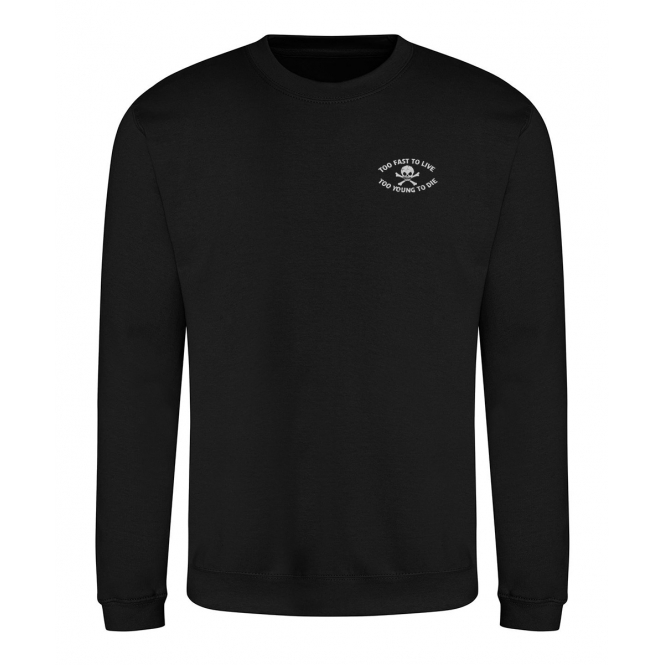 Too Fast To Live (Seditionaries Punk) Embroidered Left Breast Logo Sweatshirt