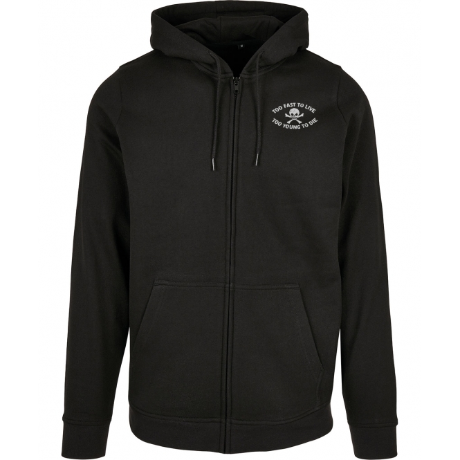 Too Fast To Live (Seditionaries Punk) Embroidered Left Breast Logo Zip Hooded Sweatshirt