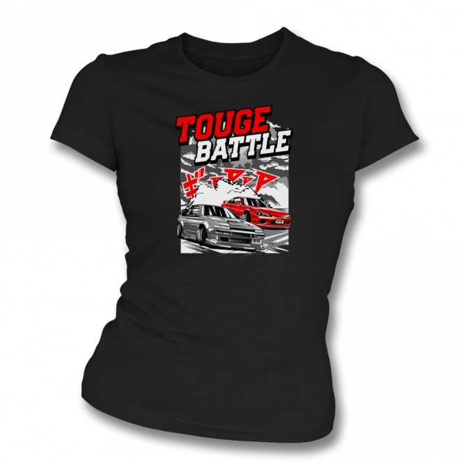 Touge Battle Womens Slim Fit T-Shirt