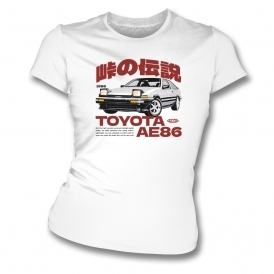 Toyota AE86 (JDM Influenced) Organic Womens Slim Fit T-Shirt