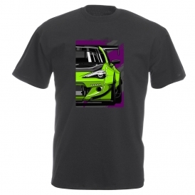 Toyota GT86 (Aero Kit Version - Green Car) Vintage Wash T-Shirt