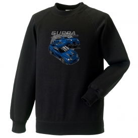 Toyota Supra (Blue Car) Kids Sweatshirt