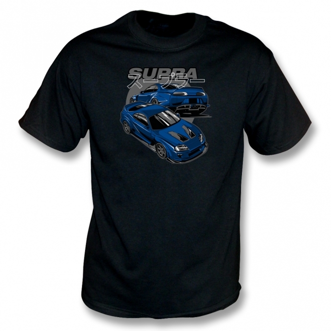Toyota Supra (Blue Car) T-Shirt