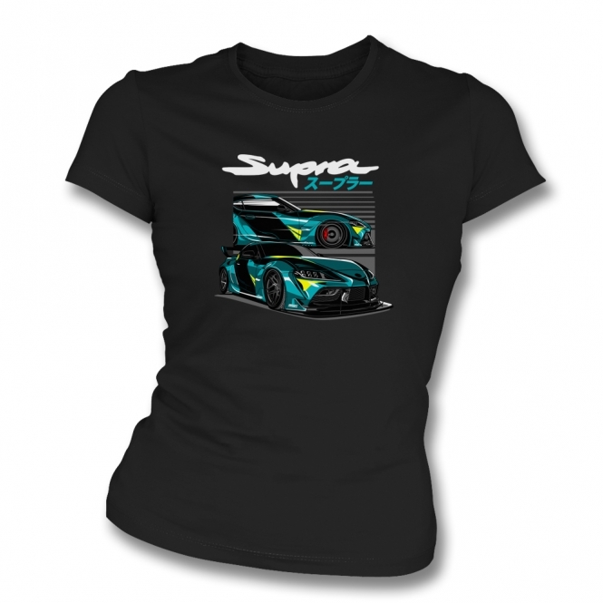 Toyota Supra (Green Car) Womens Slim Fit T-Shirt