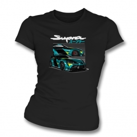 Toyota Supra (Green Car) Womens Slim Fit T-Shirt