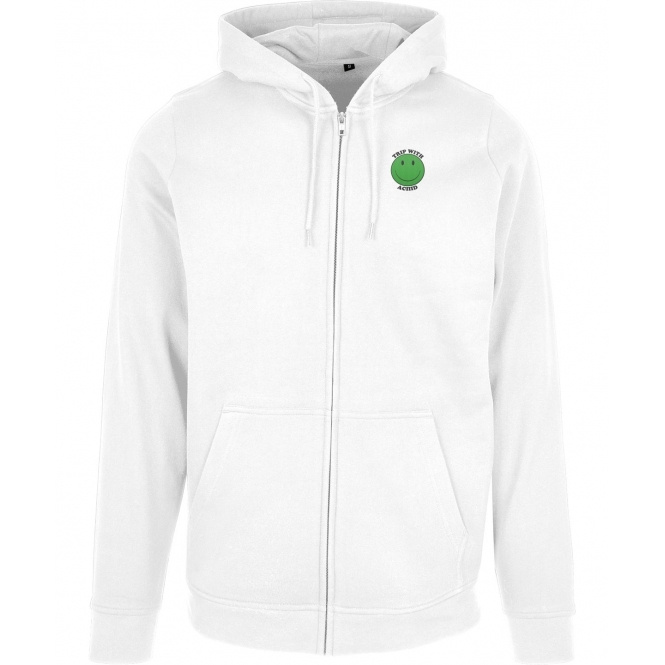 Trip With Aciiid Embroidered Left Breast Logo Zip Hooded Sweatshirt