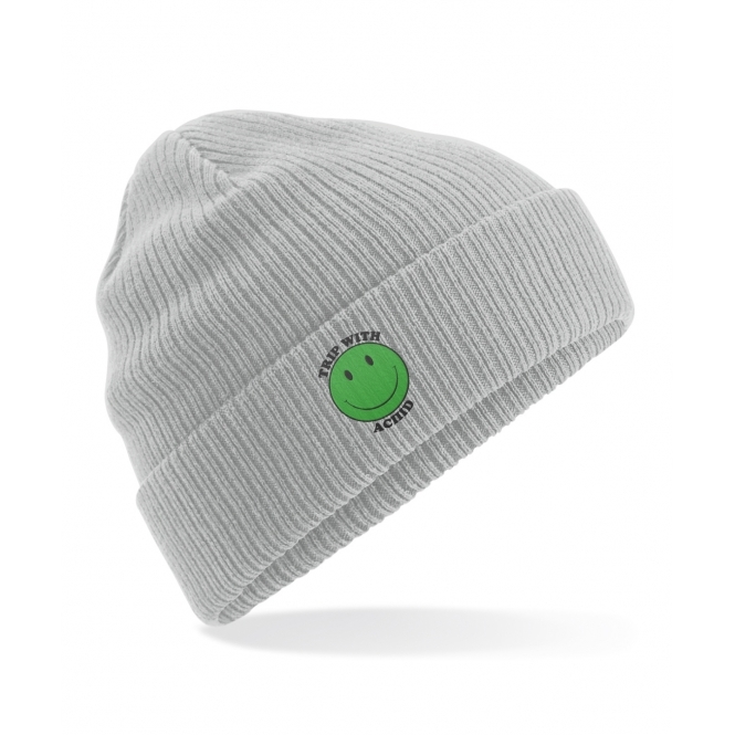 Trip With Aciiid Embroidered Organic Cotton Beanie