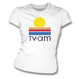 TV-am Logo Organic Womens Slim Fit T-Shirt