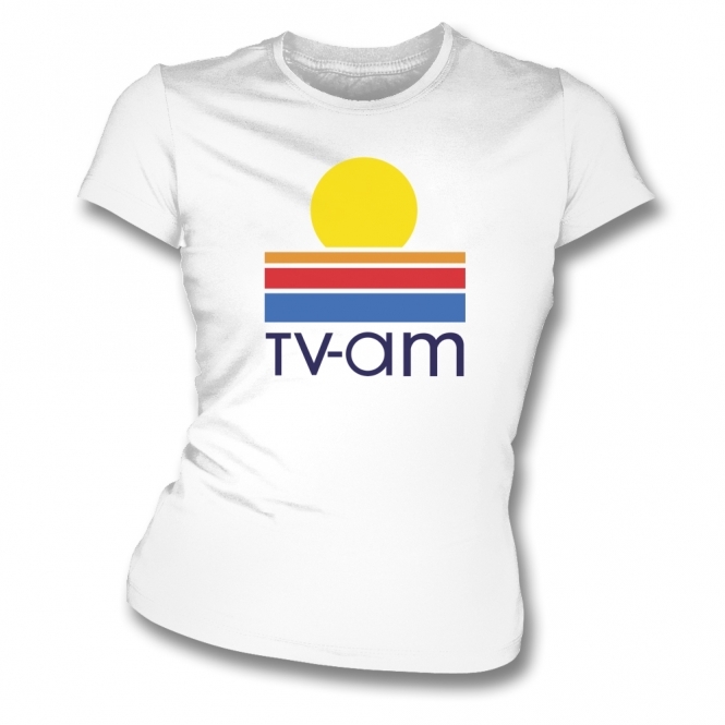 TV-am Logo Womens Slim Fit T-Shirt