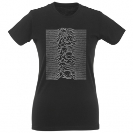 Unknown Pleasures Cat Organic Womens Slim Fit T-Shirt