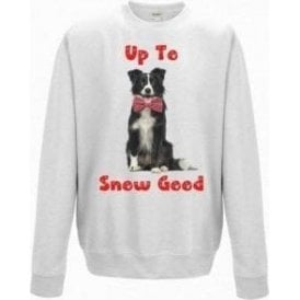 Up To Snow Good (Border Collie) Kids Christmas Jumper