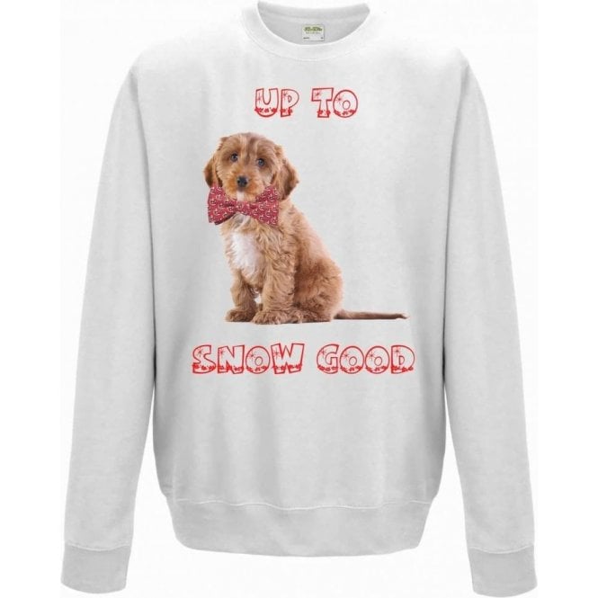 Up To Snow Good (Cockapoo) Kids Christmas Jumper