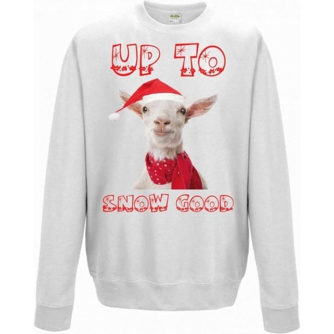 Up To Snow Good (Goat) Kids Christmas Jumper