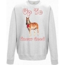 Up To Snow Good (Horse) Kids Christmas Jumper