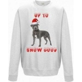 Up To Snow Good (Staffordshire Pitbull Terrier) Kids Christmas Jumper