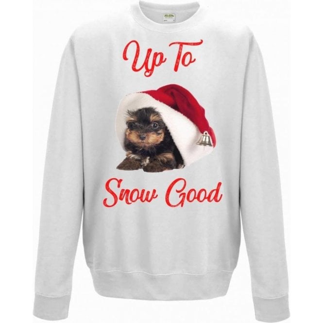 Up To Snow Good (Yorkshire Terrier) Kids Christmas Jumper